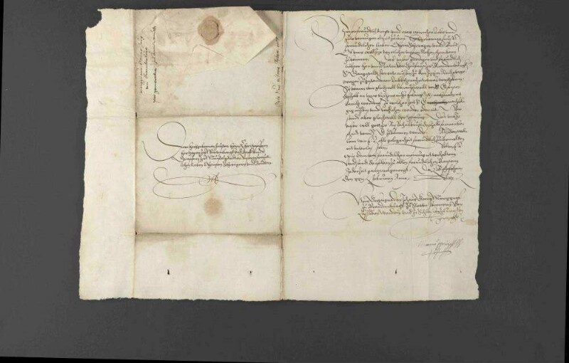 Abreise von Markgraf Johann Georg von Brandenburg und Herzog Christoph von Württemberg zum Reichstag nach Augsburg.