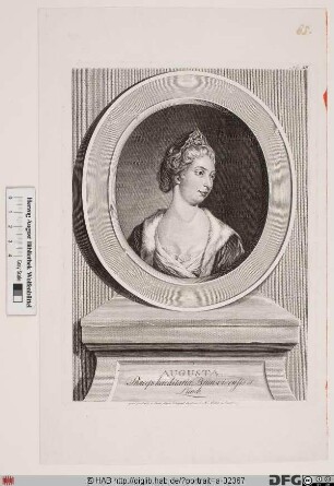 Bildnis Augusta (Charlotte), Herzogin von Braunschweig-Lüneburg, geb. Prinzessin von Großbritannien u. Irland