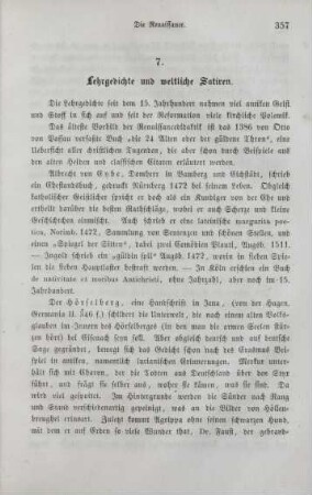 7. Lehrgedichte und weltliche Satiren