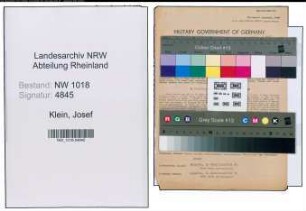 Entnazifizierung Josef Klein , geb. 22.02.1896 (Kaufmann)