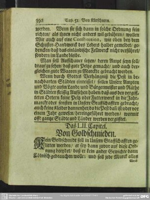 Das LII. Capitel. Von Goldschmieden