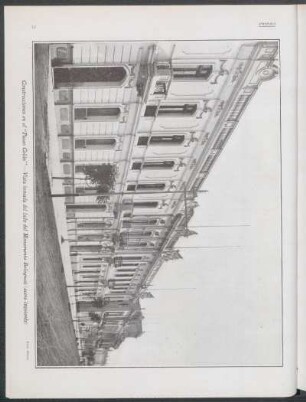 [Fotografía de] Construcción en el "Paseo Colón'" - Vista tomada del lado del Monumento Bolognesi (acera izquierda)