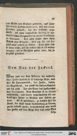 Vom Bau des Zuckers