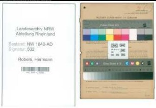 Entnazifizierung Hermann Robers , geb. 25.09.1886 (Landwirt)