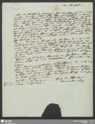 Ein Brief von Karl Cäsar von Leonhard an den Geologen Bernhard von Cotta in Freiberg - XVII 691 4. : vom 12. 6. 1855