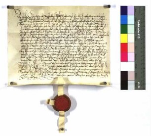 Lehenrevers des Kaspar Schenk vom Schenkenstein gegen Pfalzgraf Heinrich, Propst von Ellwangen, über die Güter zu Aufhausen unterm Schenkenstein samt Mühle, zu Unter- und Oberriffingen, zu Härtsfeldhausen, die Ödung Buch bei Dehlingen und den Zehnten der Messe zu Schenkenstein in Killingen