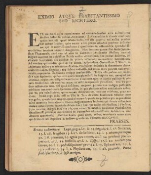 Eximio Atque Praestantissimo Suo Richtero