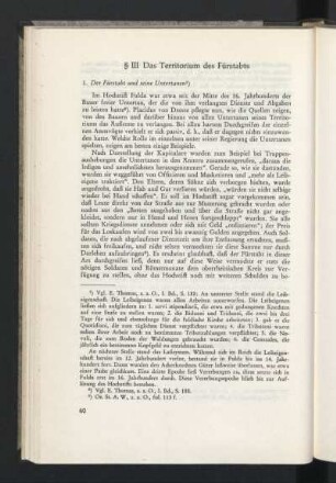 § III Das Territorium des Fürstabts