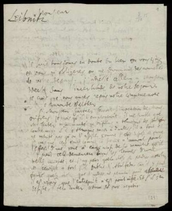 Brief von Gottfried Wilhelm Leibniz an Christoph Enoch Buchta 