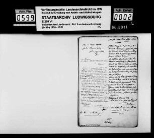 Klärung von Anständen und Nachfragen des STBs durch Oberamtmann von Pfeiffer