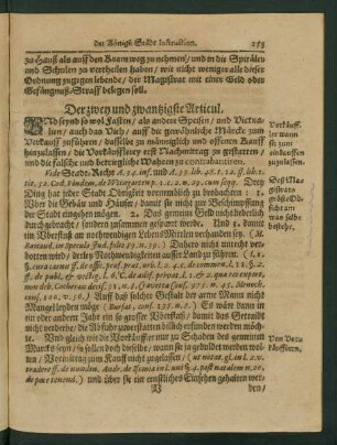 Der zwey und zwantzigste Articul.