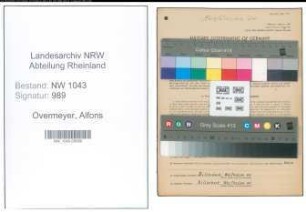 Entnazifizierung Alfons Overmeyer , geb. 14.06.1902 (Beamter)