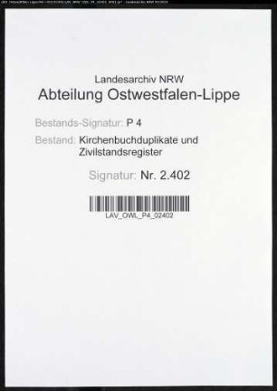 Kirchenbuchduplikate der katholischen Gemeinden Assinghausen (T 1815), Bontkirchen (T 1815), Altenbüren, Kreis Brilon (T 1815), Thülen, Kreis Brilon (T 1815), Brunskappel (T 1815), Brilon (T 1815), Bigge (T 1815), Scharfenberg, Kreis Brilon (T 1815), Alme, Kreis Brilon (T 1815). (Gemeinde: Katholische Gemeinden, Assinghausen, Bontkirchen, Altenbüren, Thülen, Brunskappel, Brilon, Bigge, Scharfenberg, Alme, Kreis Brilon)