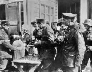 Verpflegung deutscher Truppen an der Vormarschstraße Hanko-Helsingfors