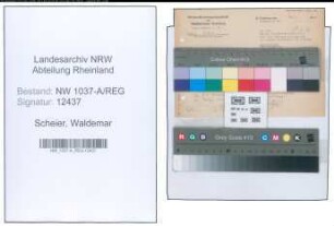 Entnazifizierung Waldemar Scheier , geb. 25.02.1910 (Regierungsrat)