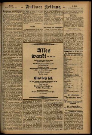 Zweite Ausgabe vom Dienstag, den 03. April 1917.