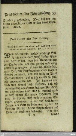 Preis Gotttes über Jesu Erlösung