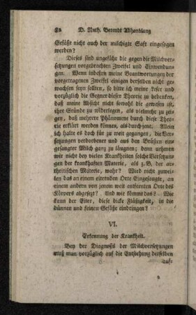 VI. Erkennung der Krankheit.