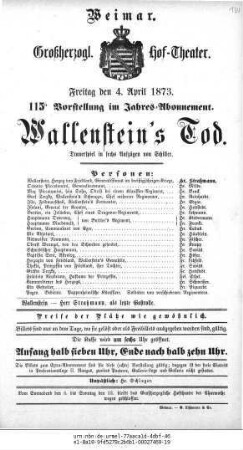 Wallenstein's Tod