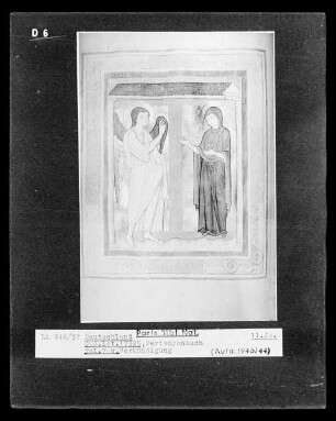 Perikopenbuch — Verkündigung an Maria, Folio 7verso