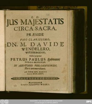 Ius Maiestatis Circa Sacra