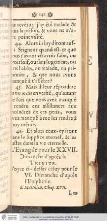 L'Evangile pour le XXVII. Dimanche d'aprés la Trinité