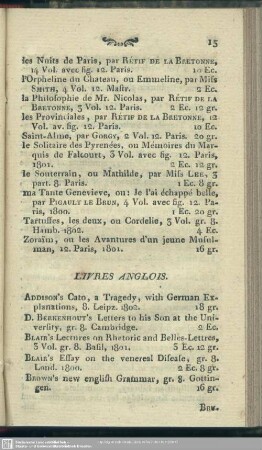 Livres anglois