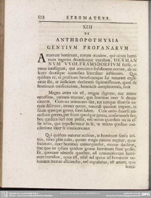 XIII De Anthropothysia Gentium Profanarum