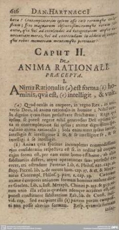 Caput II. De Anima Rationale.