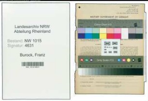 Entnazifizierung Franz Burock , geb. 01.08.1892 (Textilhaendler)