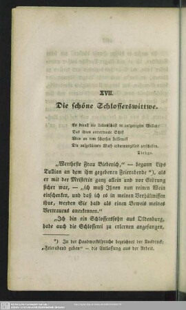 XVII. Die schöne Schlosserwittwe