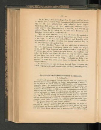 Astronomische Ortsbestimmungen in Kamerun.