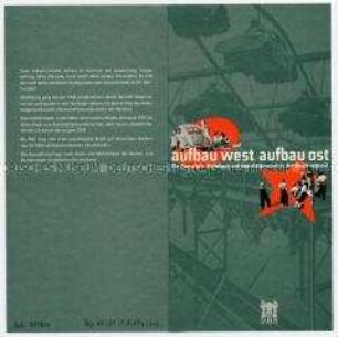 Einladung zur Eröffnung der Ausstellung "aufbau west aufbau ost" im Zeughaus