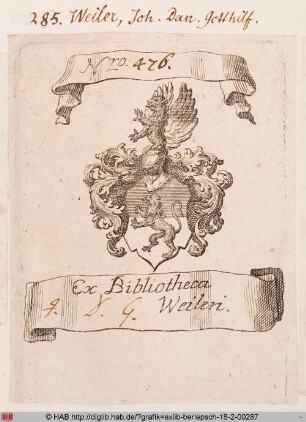 Wappen des Johann Daniel Gotthilf Weiler