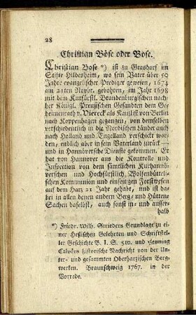 Christian Böse oder Bose.