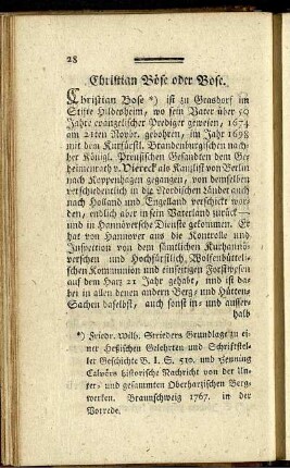 Christian Böse oder Bose.