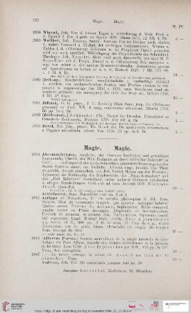 Magie (Nr. 2864 - 3077)