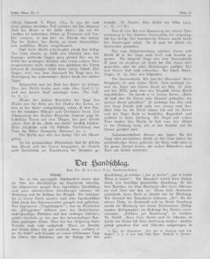 Der Handschlag. (Schluß).