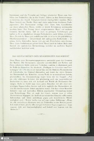 Das Restaurieren Der Beschädigten Malschicht