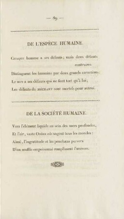De L'Espèce Humaine