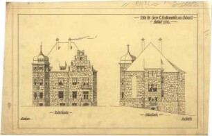 Billing, Hermann; Baden-Baden, Vicentistr. 14; Haus Beuttenmüller senior - Vorderfassade (Ansicht); Seitenfassade (Ansicht)