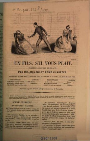 Un fils, s'il vous plaît : comédie-vaudeville en un acte