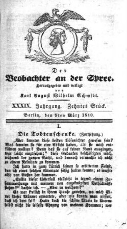10. Stueck, 9. Maerz 1840