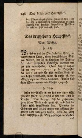 148-149, Das dreyzehente Hauptstück. Vom Wasser.