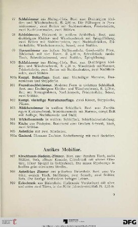 Antikes Mobiliar (Nr. 107-197)