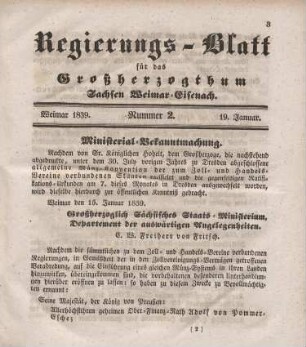 Nr. 2 : 19. Januar 1839