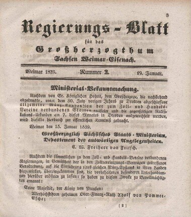 Nr. 2 : 19. Januar 1839