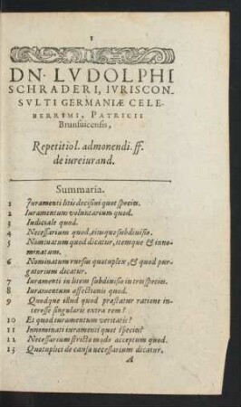 Repetitio I. admonendi. ff. de iure iurand.