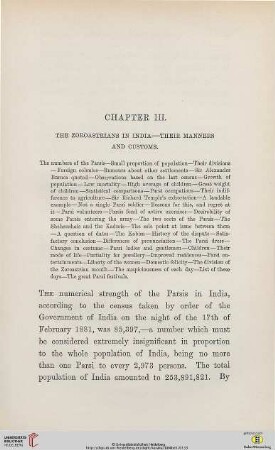 Chapter III : The Zoroastrians in India – Their Manners and Customs