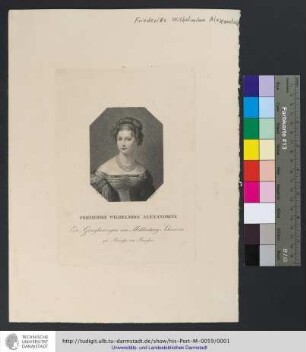 Friederike Wilhelmine Alexandrine : Erb-Grossherzogin von Meklenburg Schwerin geb. Prinzessin von Preussen